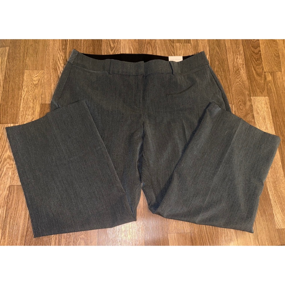 Lane Bryant Gray Straight Leg Trouser Plus Size 16P New Comfort Waist Work Pants